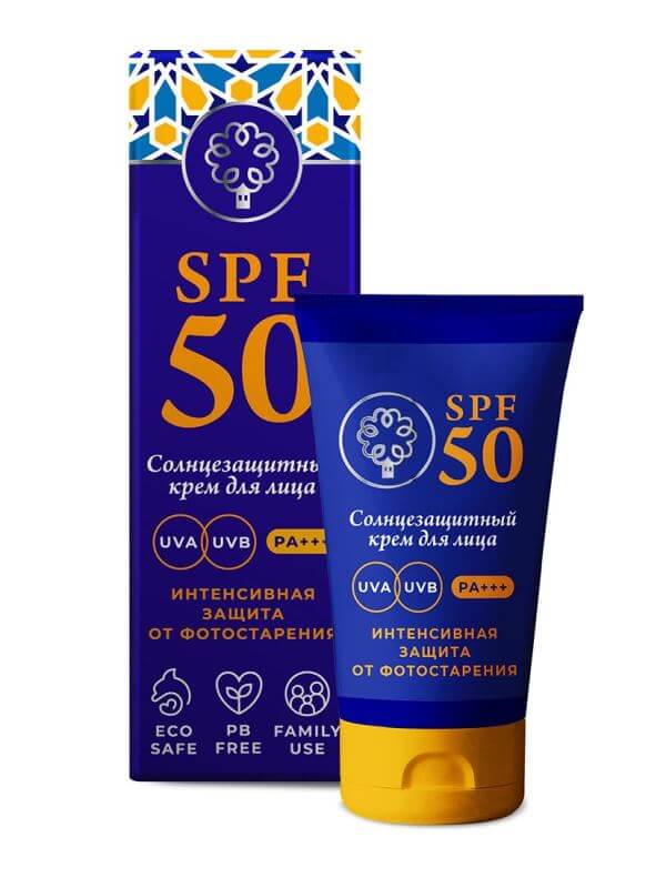 Солнцезащитный крем для лица SPF 50 «Интенсивная защита от фотостарения»